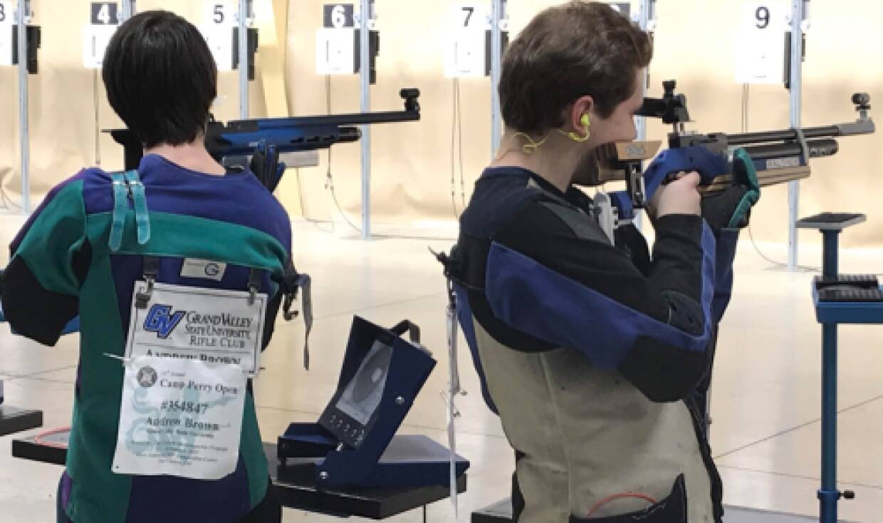Rifle athletes line up to targets in Camp Perry open during 2019 competitive season.